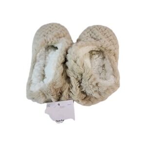 Women Auden Faux Fur Slipper Gripper Socks Size S/M 5-7  NEW